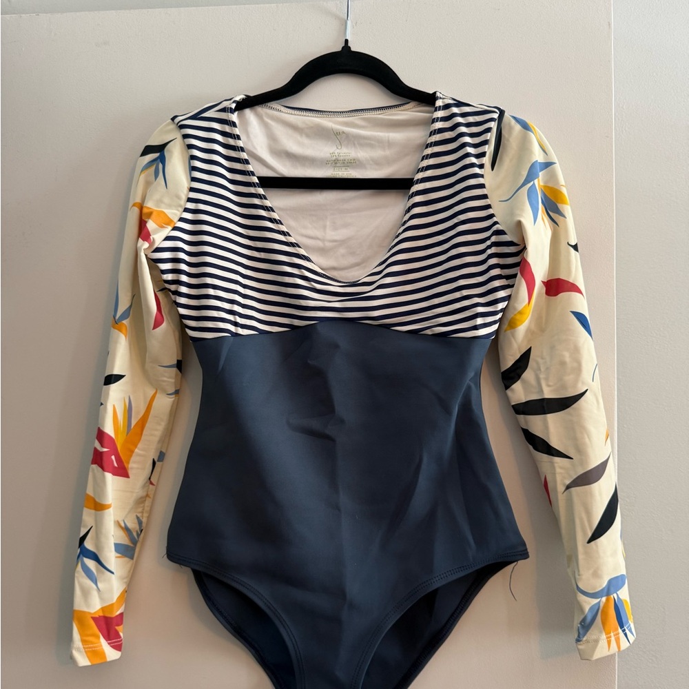 Seea Women's Striped and Floral One Piece